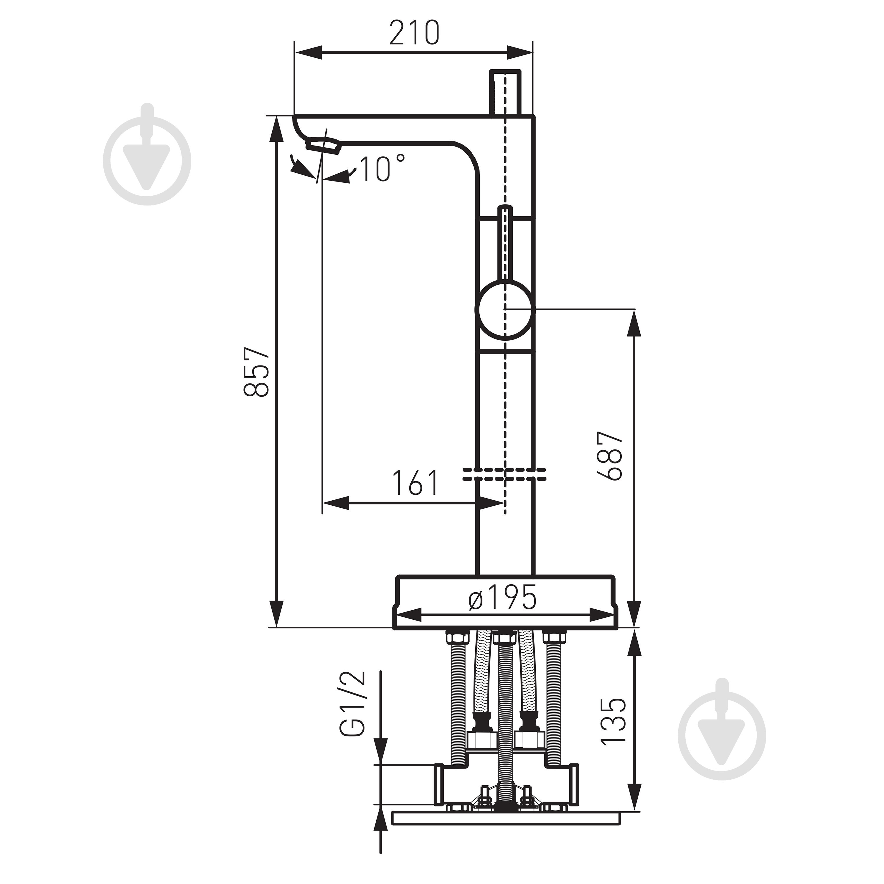Смеситель для ванны Ferro Fiesta BFI11F - фото 2
