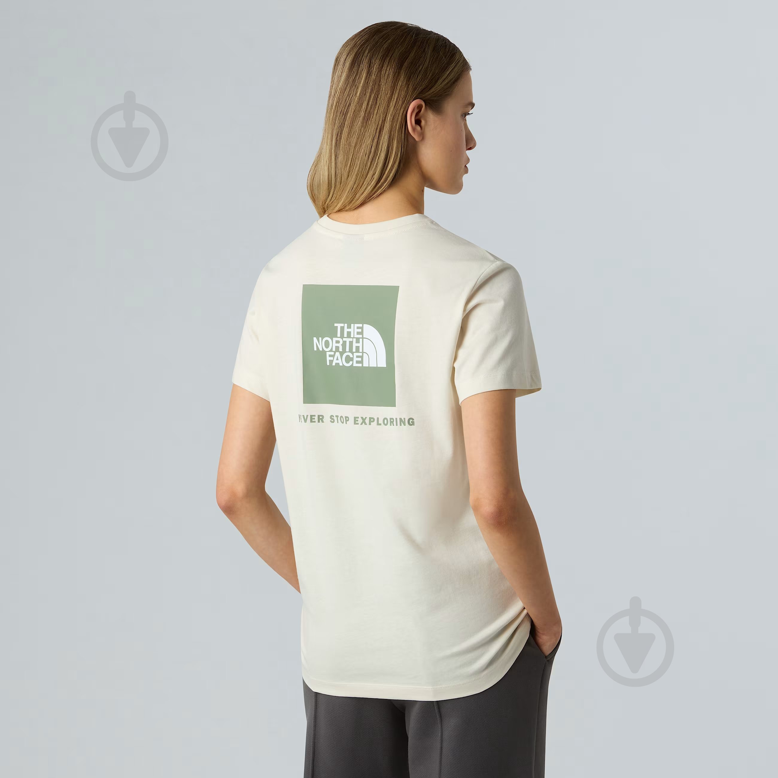 Футболка THE NORTH FACE W SS BOX NSE RELAXED TEE NF0A87NKEBE1 р.S бежевий - фото 2