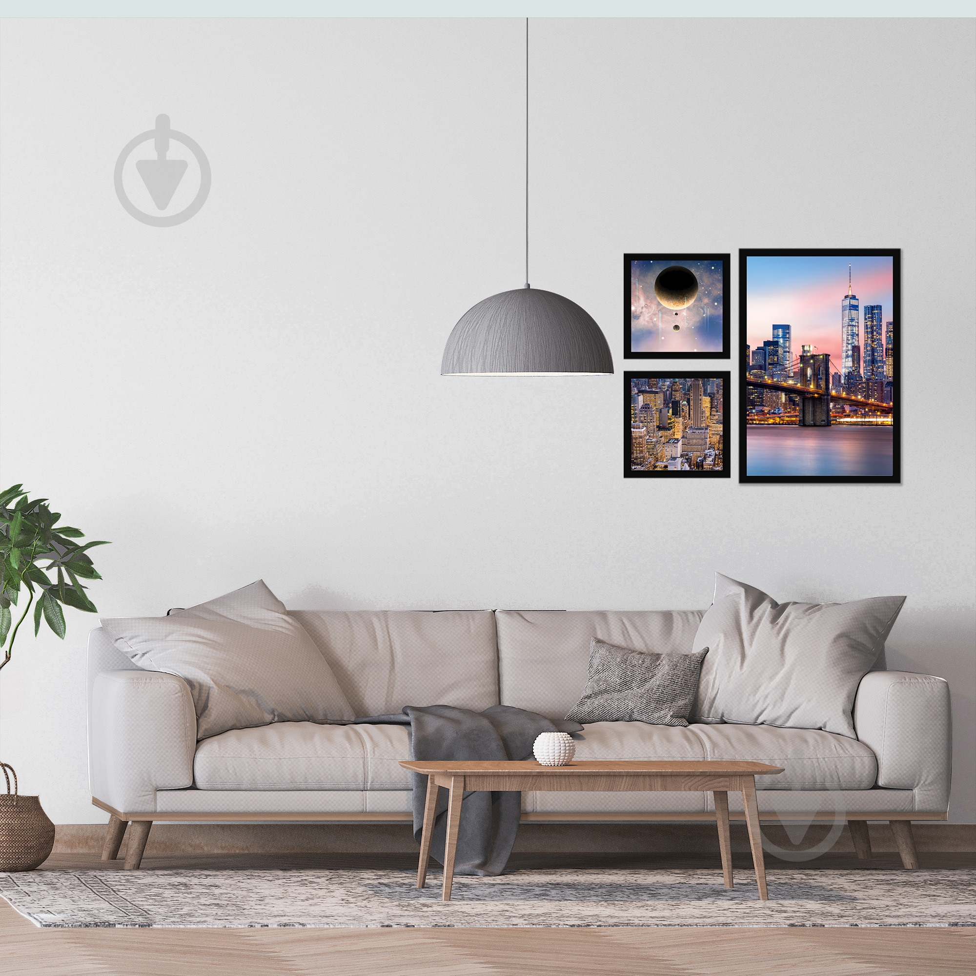 Постер Город 3 шт. WS Holst 2-808225M - фото 4