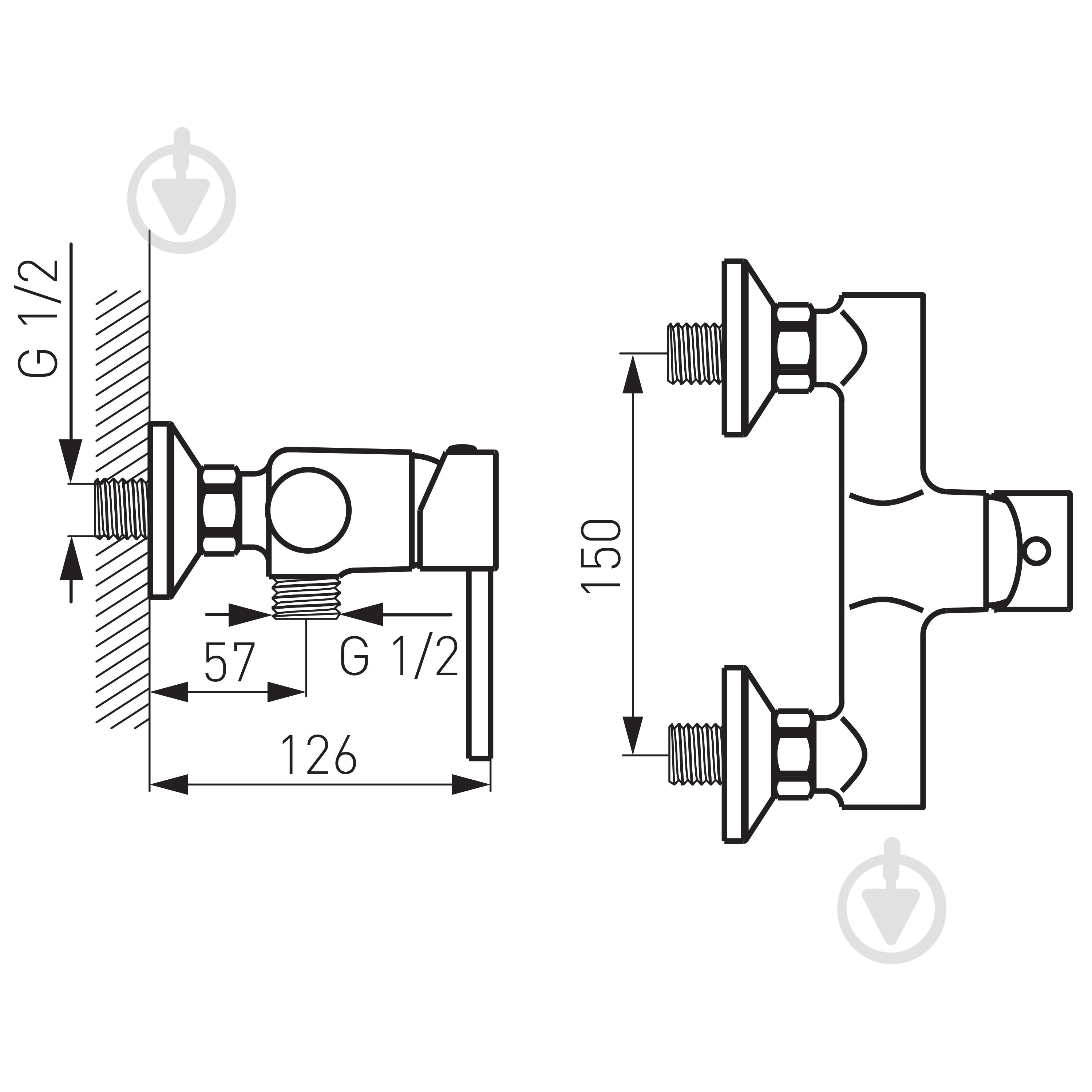 Смеситель для душа Ferro Fiesta BFI7 - фото 2
