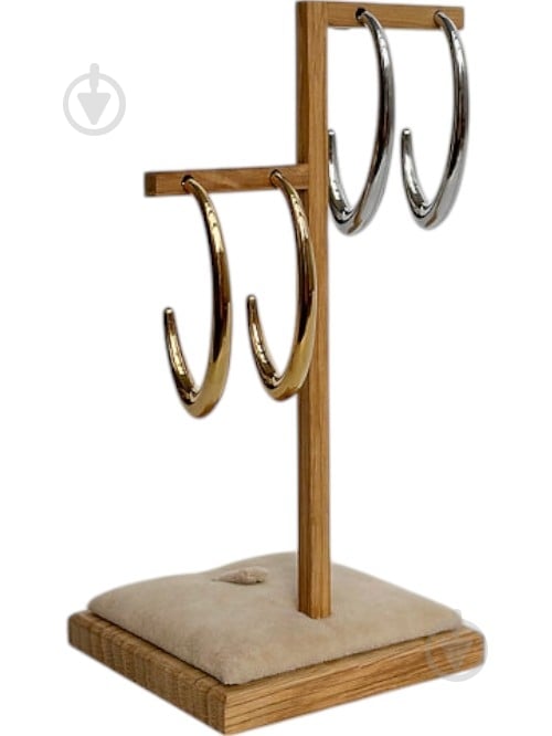 Серьги MISO accessory серебряные выгнутые - фото 1