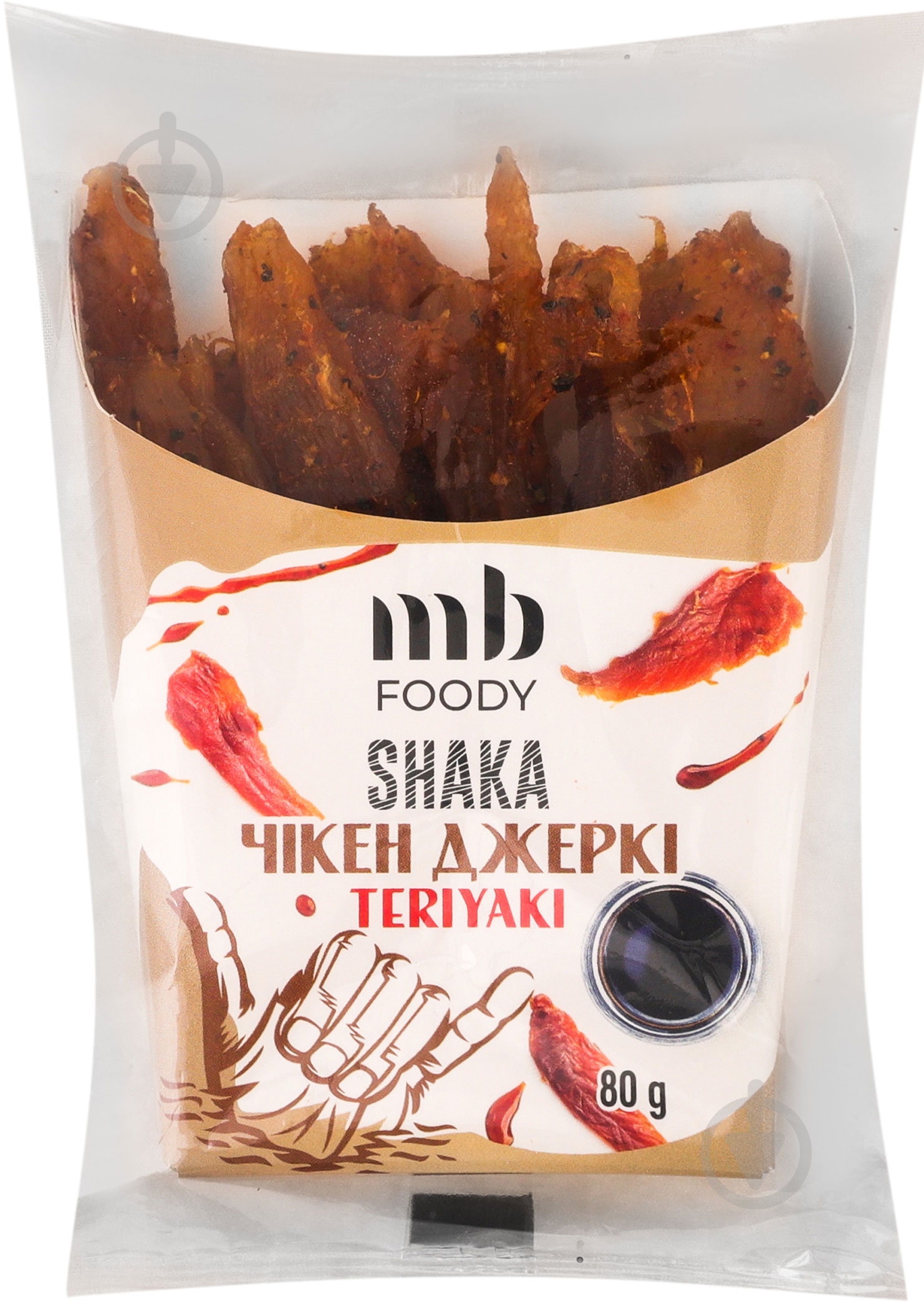 Джерки куриные MB FOODY Teriyaki Shaka 80 г - фото 1