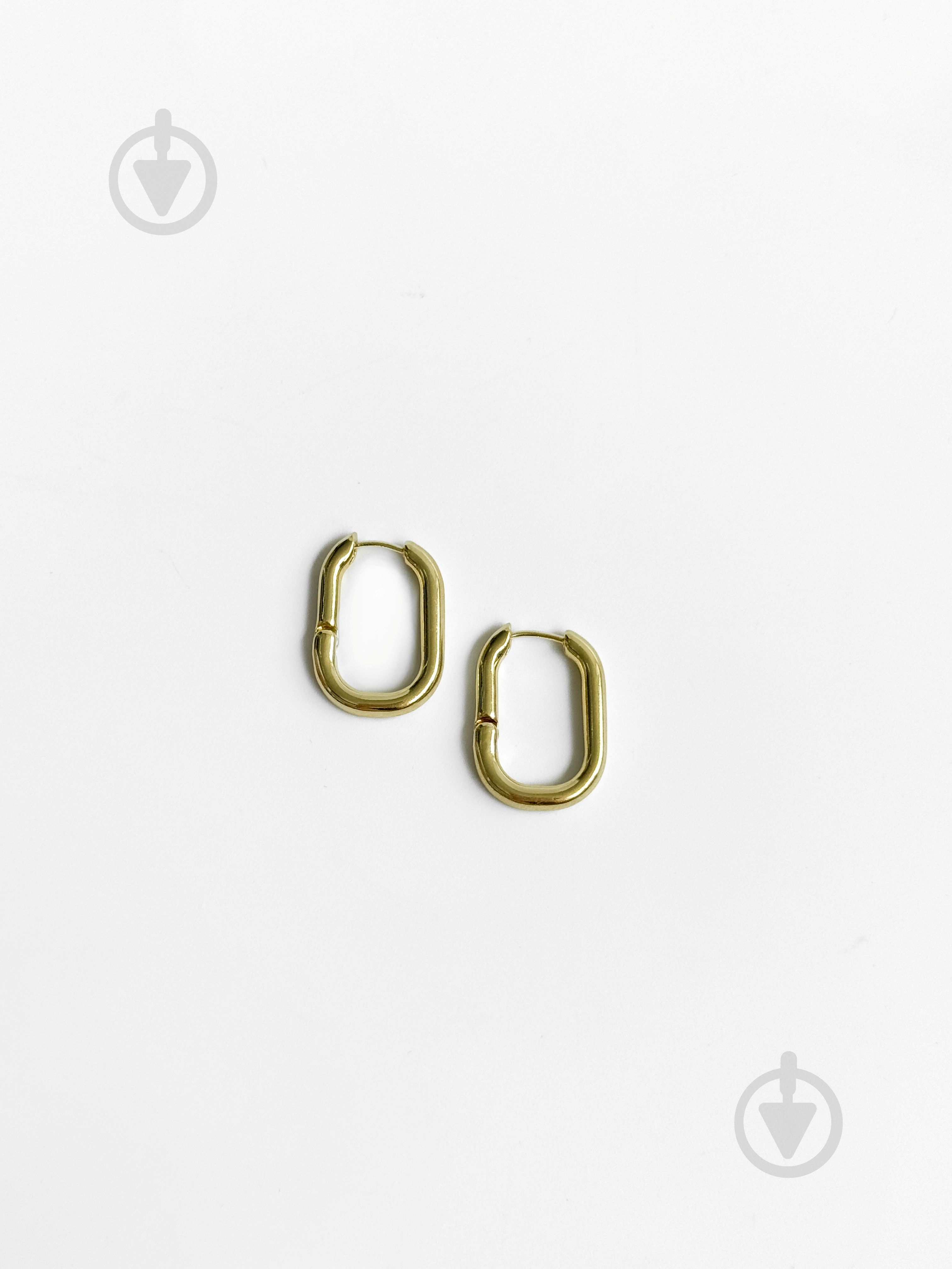 Серьги MISO accessory овал золотистые - фото 2 Серьги MISO accessory овал золотистые - фото 2