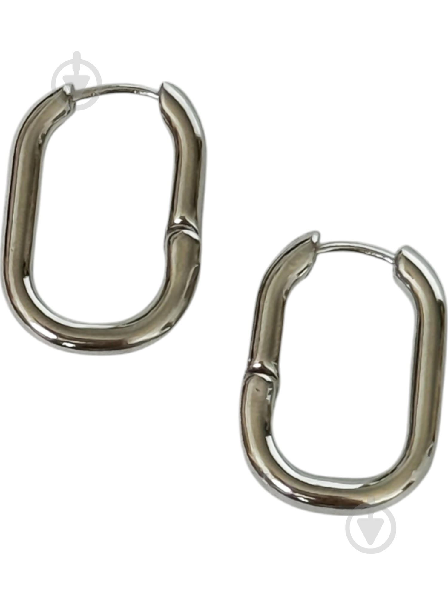 Серьги MISO accessory овал серебристый - фото 1 Серьги MISO accessory овал серебристый - фото 1