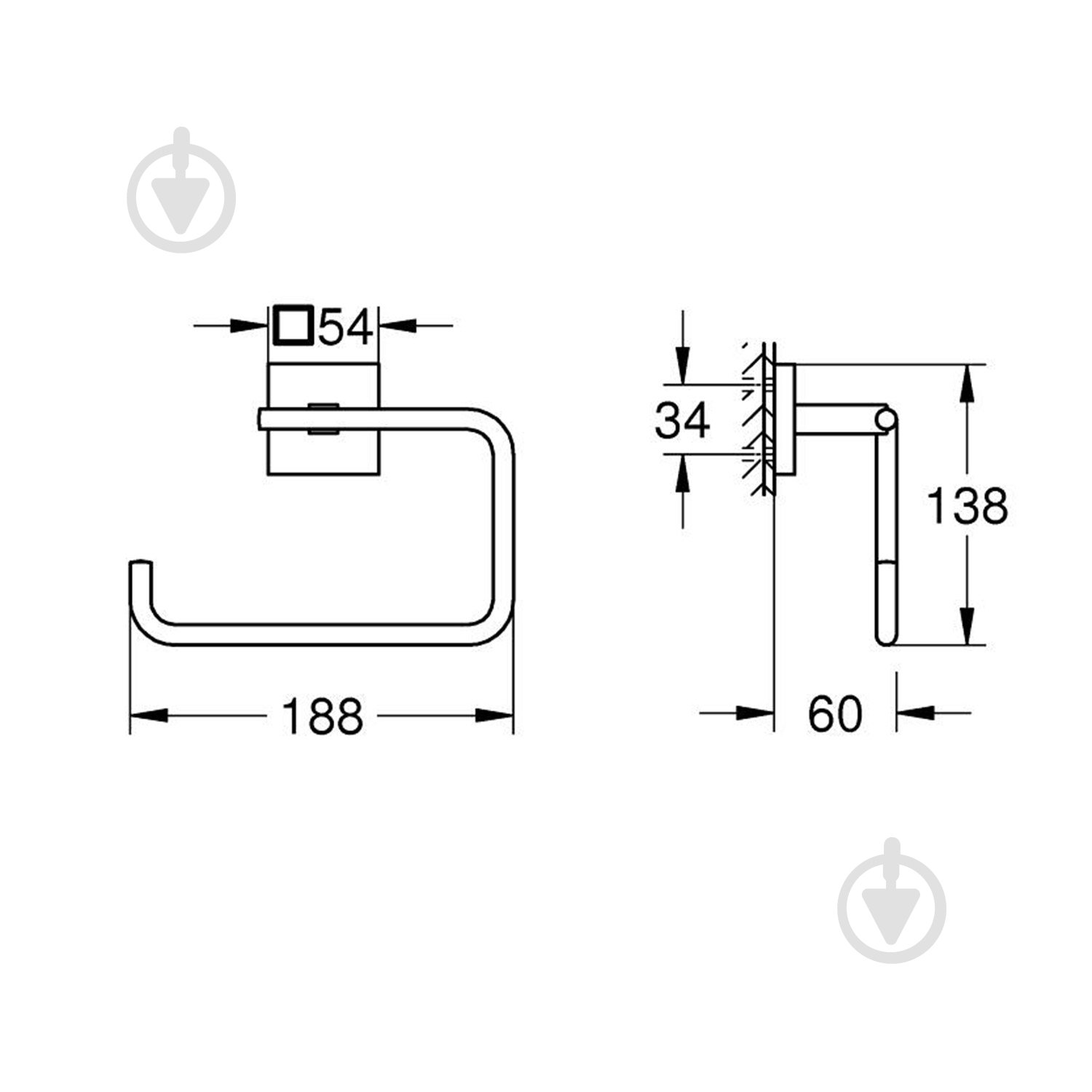 Держатель для полотенец Grohe QuickFix Start Cube 409752430 - фото 2 Держатель для полотенец Grohe QuickFix Start Cube 409752430 - фото 2