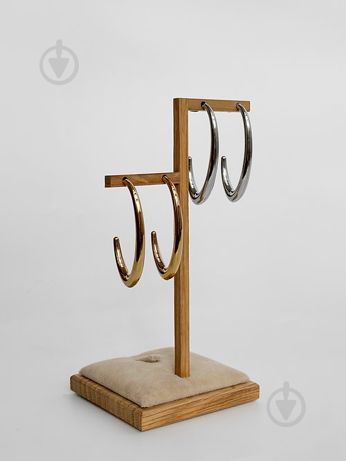 Серьги MISO accessory выгнутые золотые - фото 3