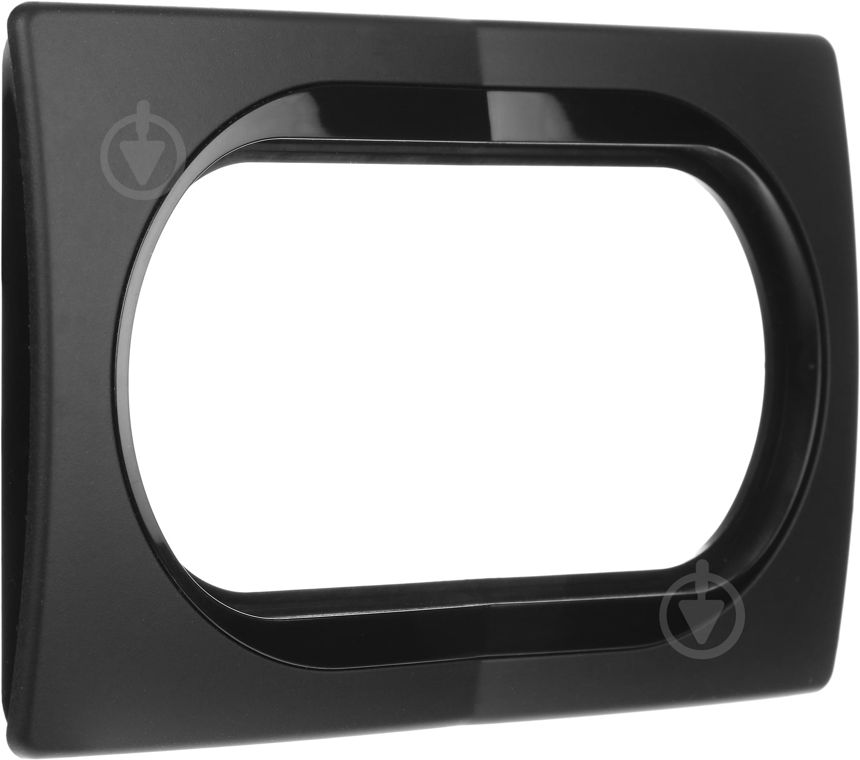 Рамка одномісна Aling-Conel Eon для 2-ї розетки горизонтальна чорний матовий/чорний E6805.Е1Е - фото 2