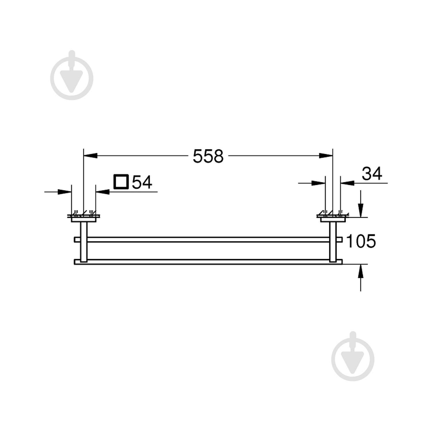 Тримач для рушників Grohe QuickFix Start Cube 411042430 - фото 2