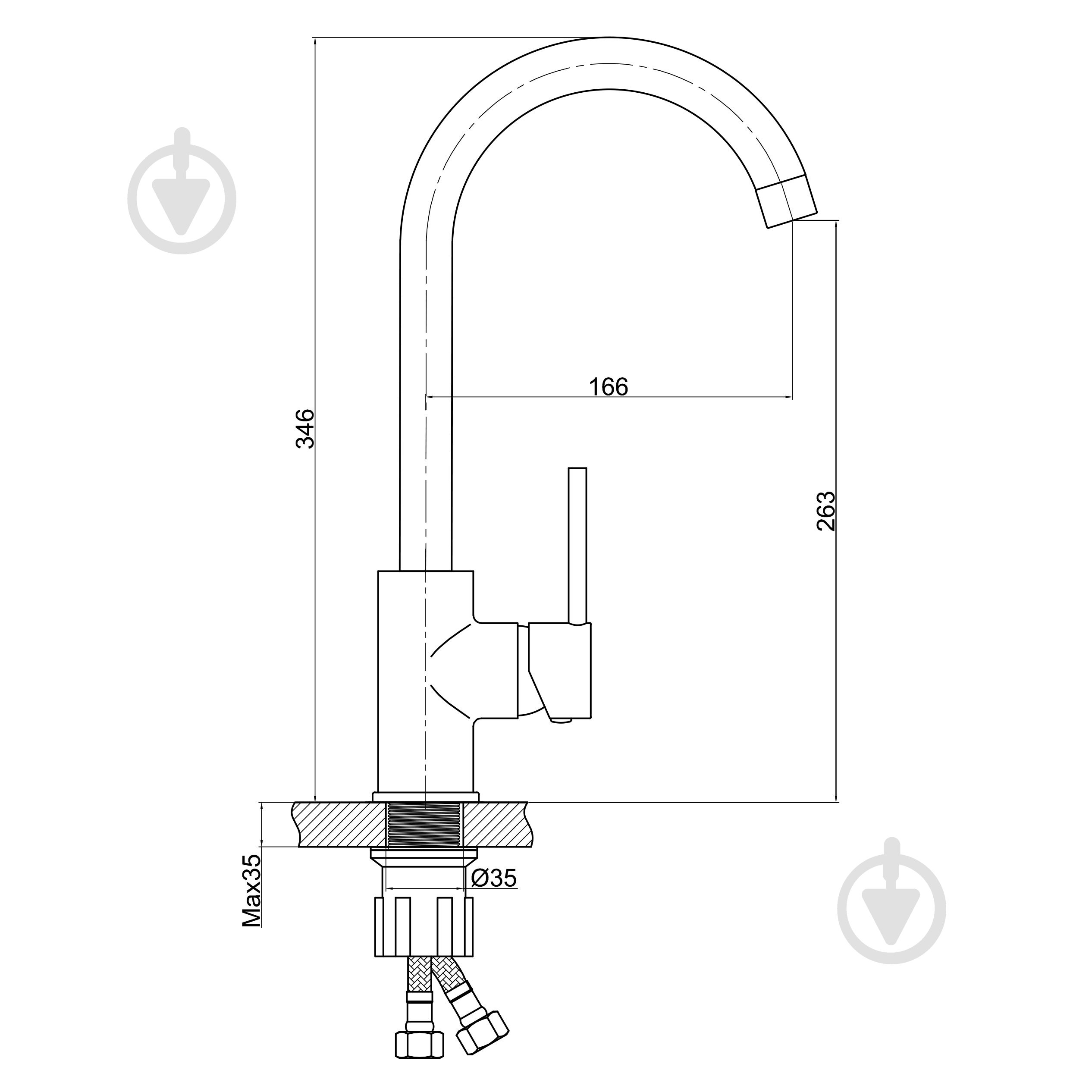 Смеситель для кухни Ferro Freya BFR41B - фото 2