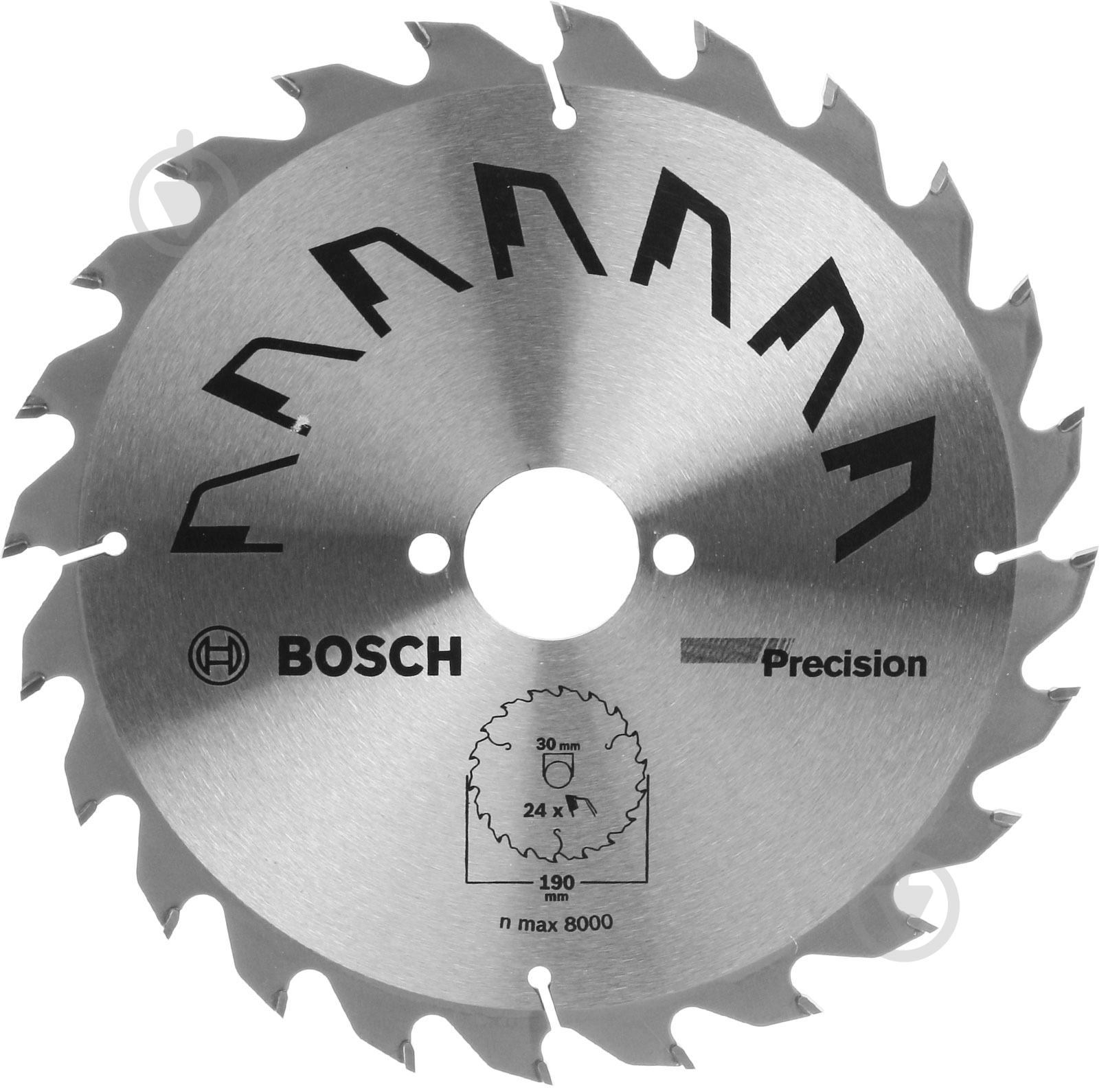 Пиляльний диск Bosch Precision 190x30x2.5 Z24 2609256869 - фото 1
