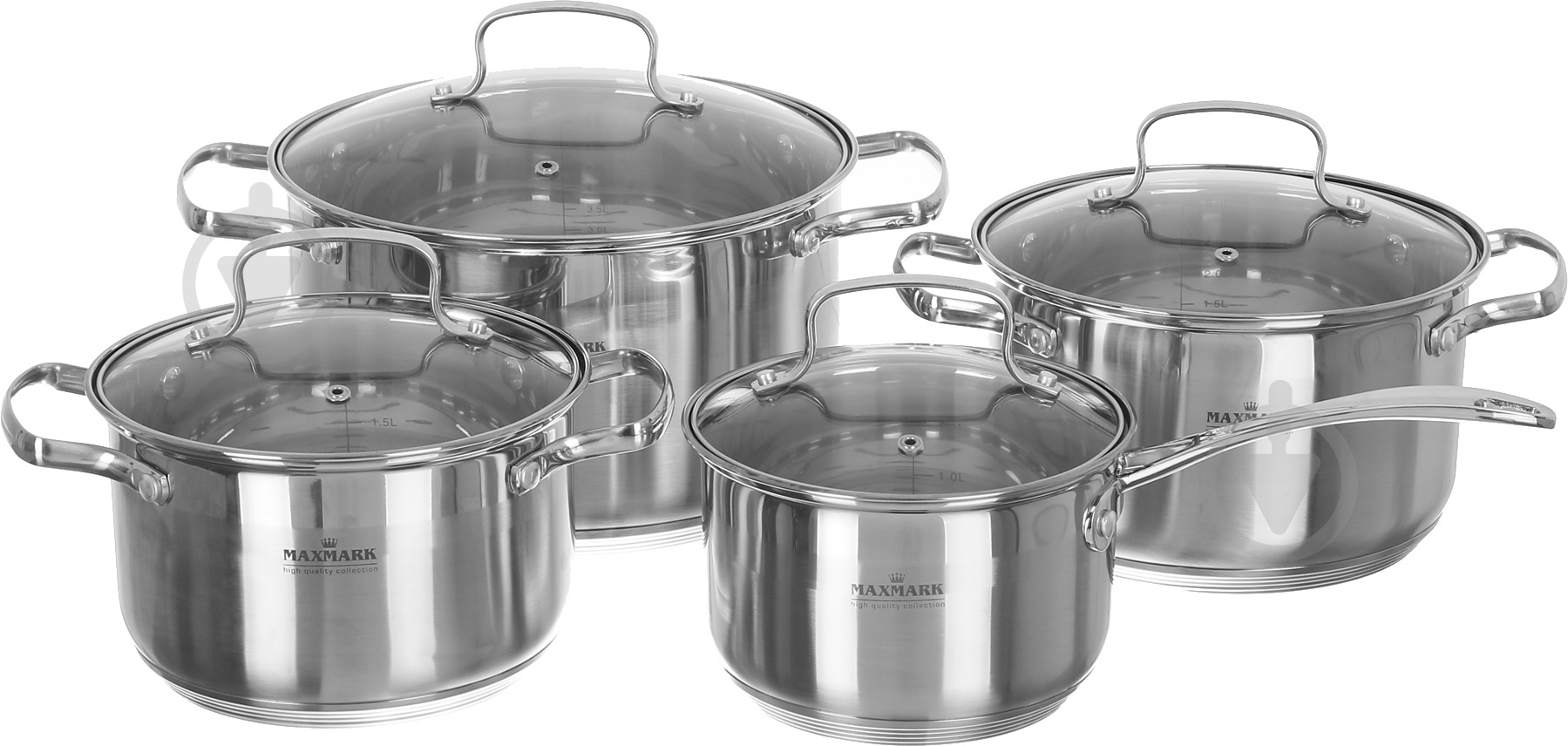 Набор кастрюль Maxmark 8 предметов - фото 1