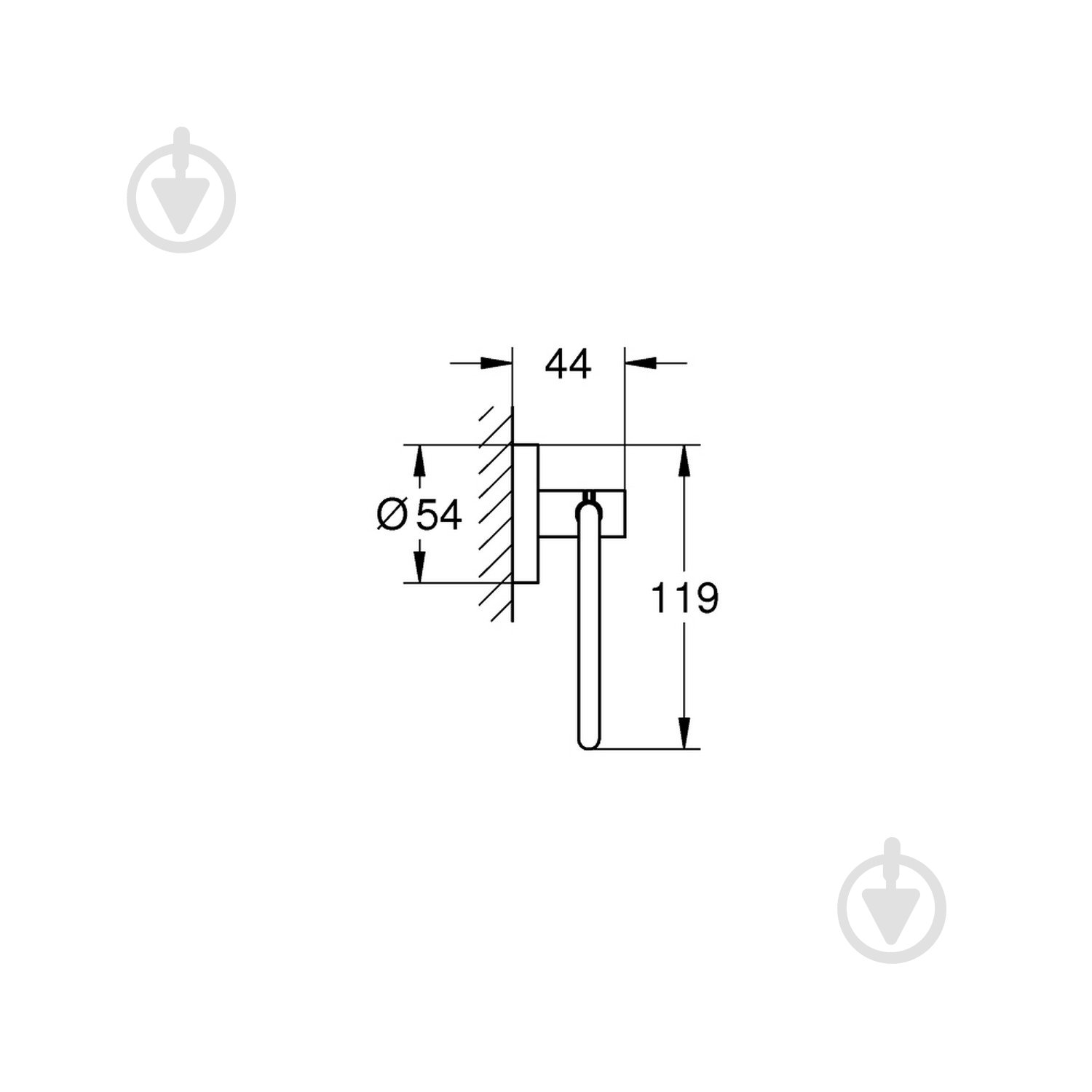 Держатель для туалетной бумаги Grohe QuickFix Start 41200000 - фото 2 Держатель для туалетной бумаги Grohe QuickFix Start 41200000 - фото 2