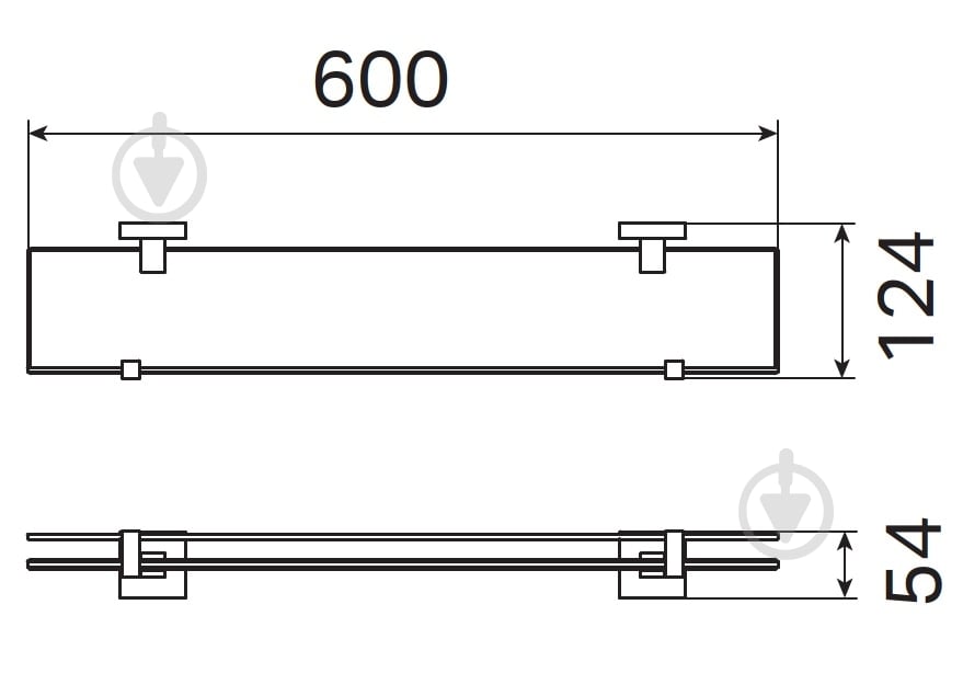 Полка Haceka Mezzo 403001 - фото 5 Полка Haceka Mezzo 403001 - фото 5
