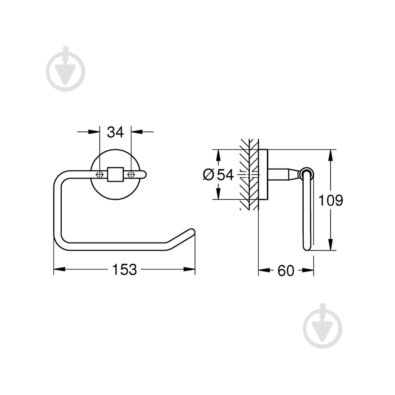 Держатель для туалетной бумаги Grohe QuickFix Start Cosmopolitan 41165000 - фото 2