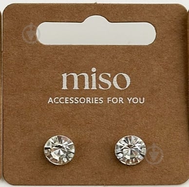 Серьги-пусеты MISO accessory камушек - фото 1