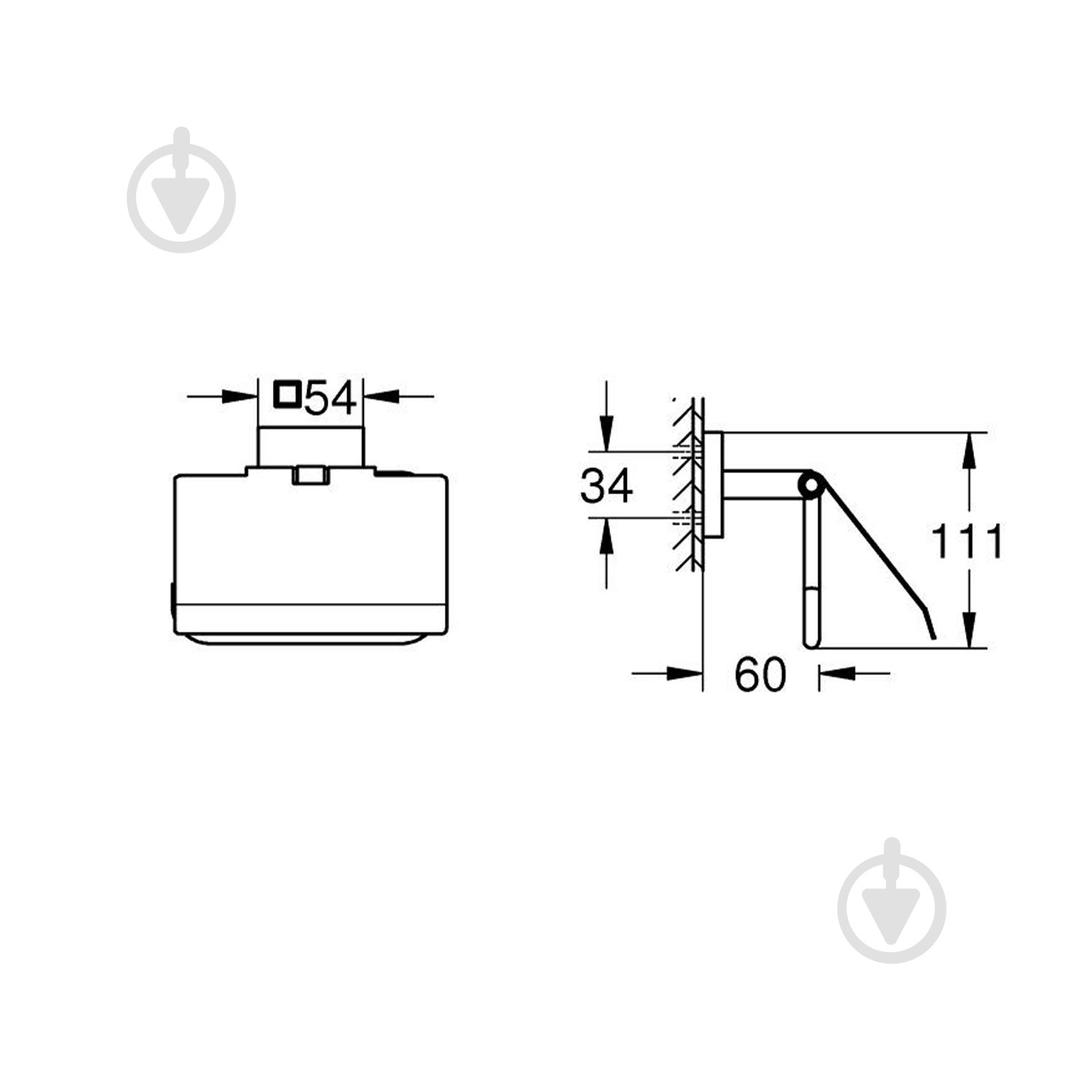 Держатель для туалетной бумаги Grohe QuickFix Start Cube 41102000 - фото 2 Держатель для туалетной бумаги Grohe QuickFix Start Cube 41102000 - фото 2