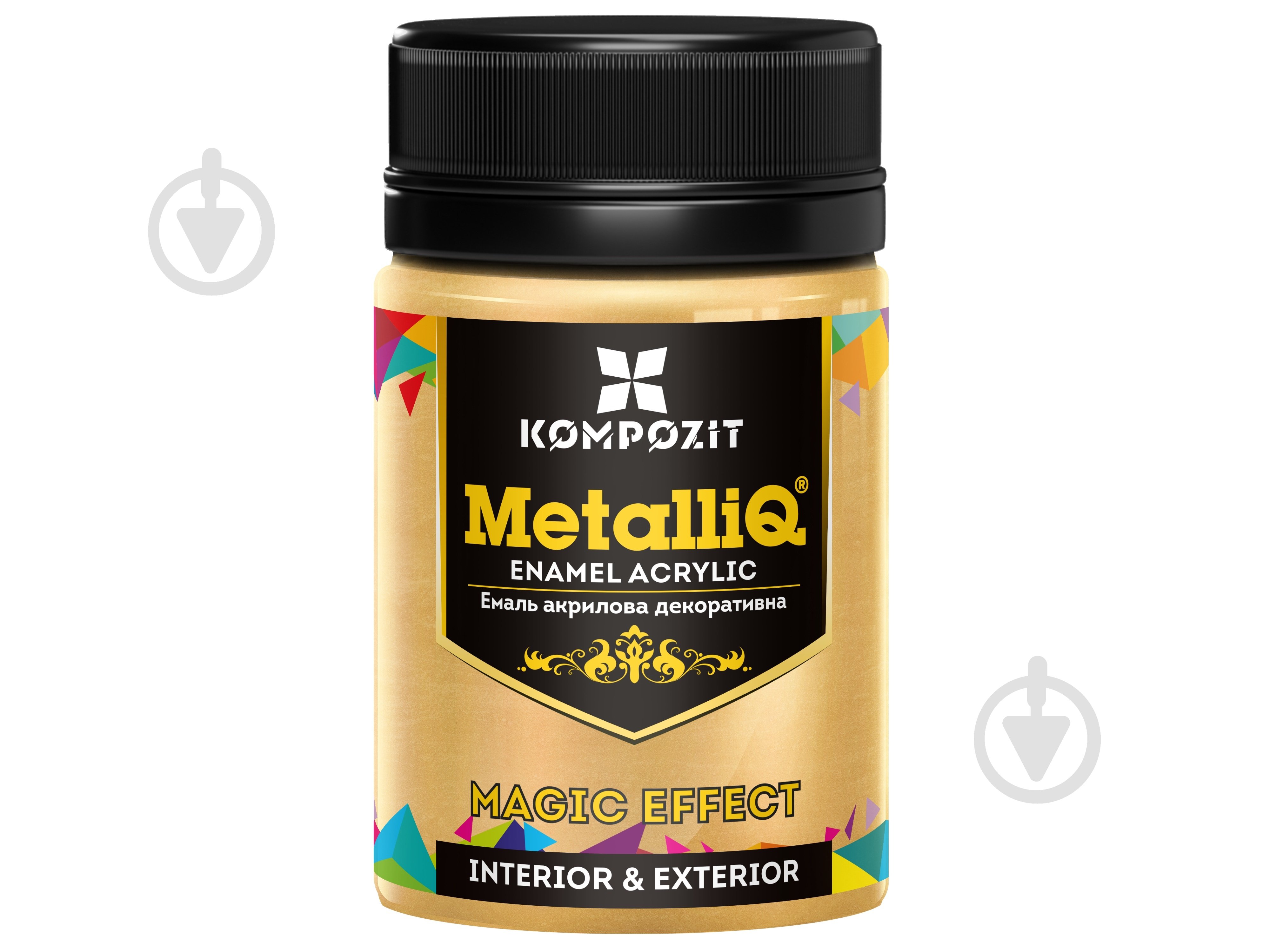 Декоративная краска Kompozit акриловая MetalliQ золото 0,07 кг - фото 1