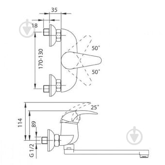 Смеситель для ванны Ferro IBIZA BIB5A - фото 2