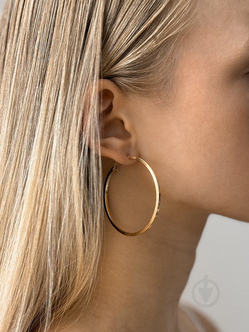 Сережки MISO accessory тонке кільце 5 см - фото 3