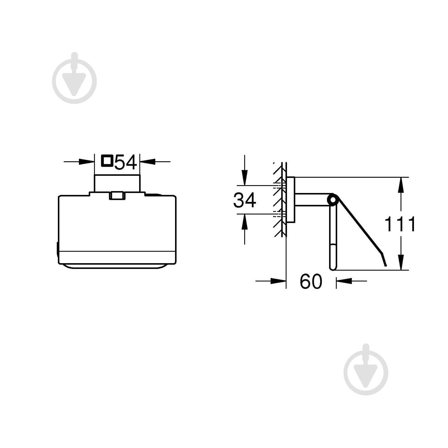 Держатель для туалетной бумаги Grohe QuickFix Start Cube 411022430 - фото 2