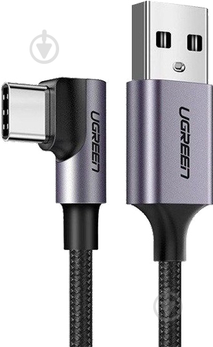 Кабель UGREEN US284 USB - Type-C Cable Angled Alum Braid 1,5 м черный (UGR-60782) - фото 1 Кабель UGREEN US284 USB - Type-C Cable Angled Alum Braid 1,5 м черный (UGR-60782) - фото 1