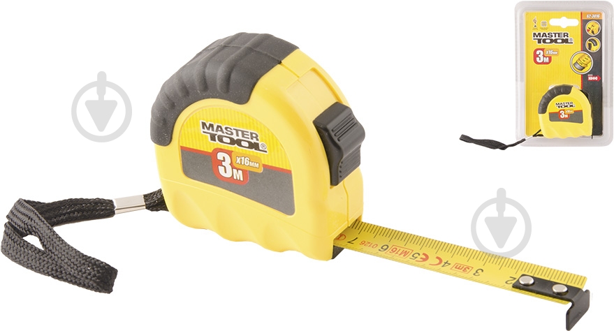 Рулетка MASTER TOOL 62-3016 3 м x 16 мм - фото 1