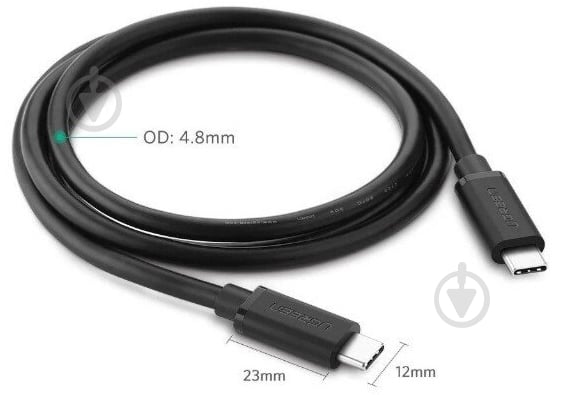 Кабель UGREEN US286 Type-C - Type-C 3A 1,5 м чорний (UGR-50998) - фото 4 Кабель UGREEN US286 Type-C - Type-C 3A 1,5 м чорний (UGR-50998) - фото 4