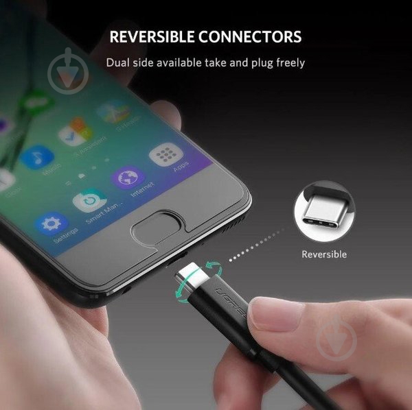 Кабель UGREEN US286 Type-C - Type-C 3A 1,5 м чорний (UGR-50998) - фото 7 Кабель UGREEN US286 Type-C - Type-C 3A 1,5 м чорний (UGR-50998) - фото 7