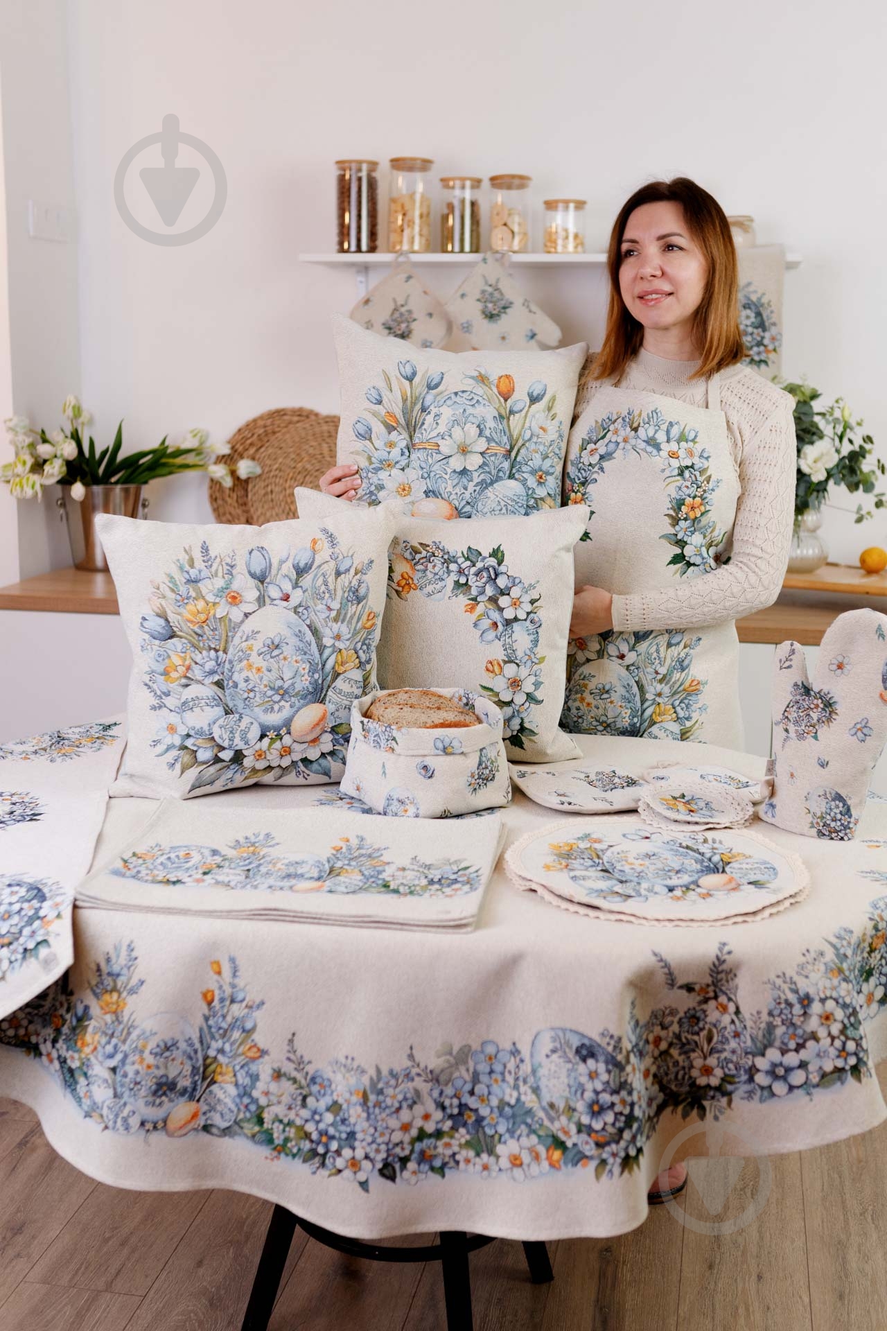 Скатерть Рrimavera Ø 136 см молочный Прованс - фото 5