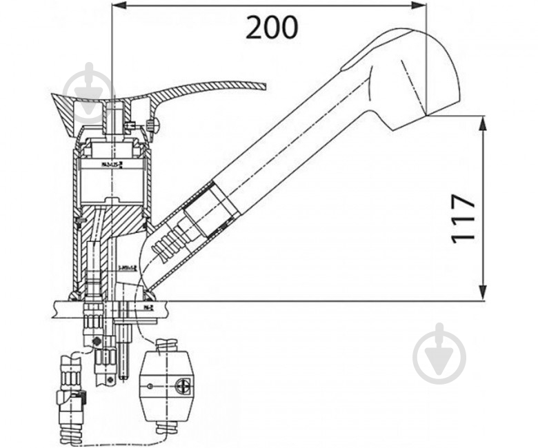 Смеситель для кухни Ferro Loretta BLA8 - фото 2 Смеситель для кухни Ferro Loretta BLA8 - фото 2