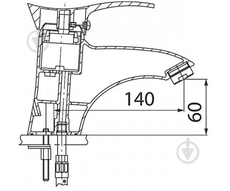 Смеситель для умывальника Ferro Loretta BLA2 - фото 2