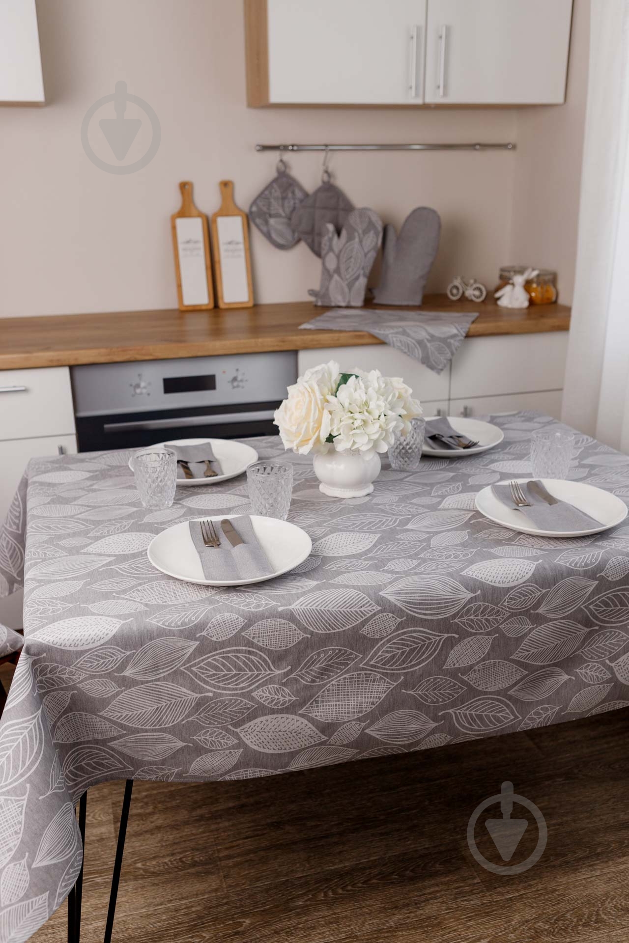 Чехол для приборов Прованс Листья серый однотон 10x24 см серый - фото 14 Чехол для приборов Прованс Листья серый однотон 10x24 см серый - фото 14