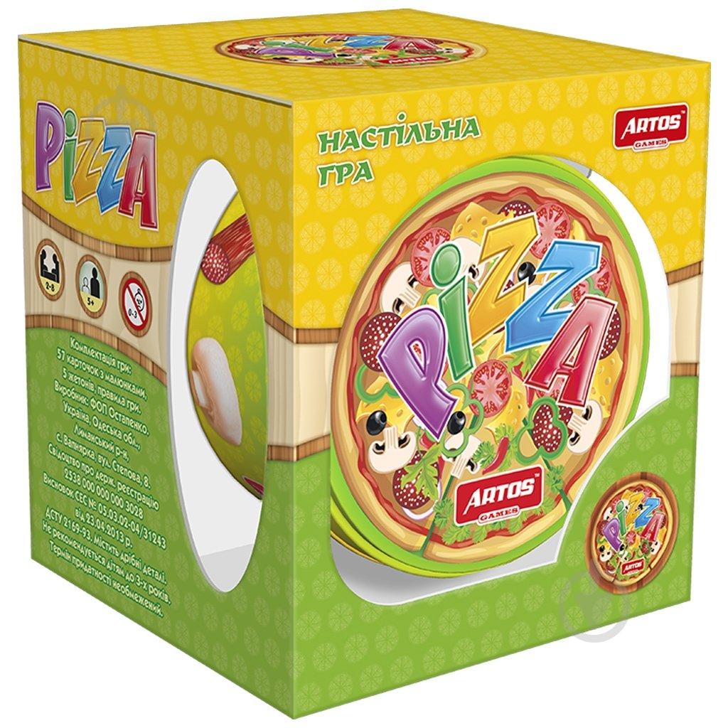 Игра карточная ARTOS GAMES Пицца - фото 1 Игра карточная ARTOS GAMES Пицца - фото 1