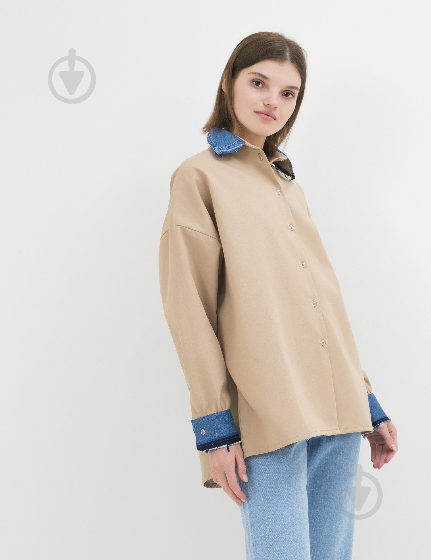 Рубашка Why Not Denim CSB2 CSB2 р. OS бежевый - фото 1 Рубашка Why Not Denim CSB2 CSB2 р. OS бежевый - фото 1