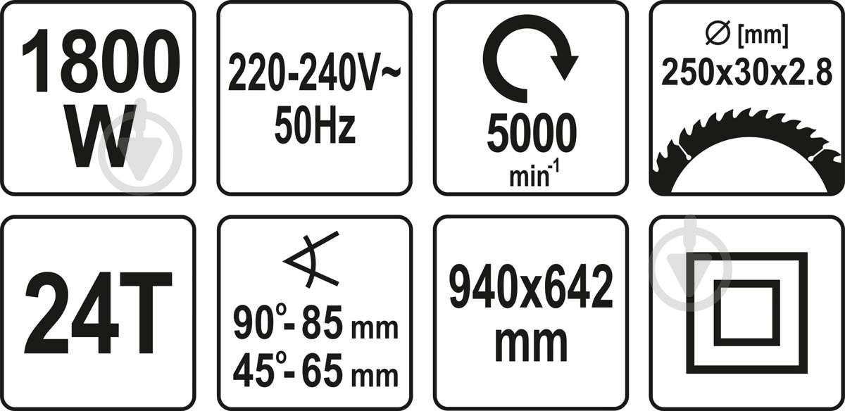 Пилка циркулярна YATO YT-82165 - фото 9