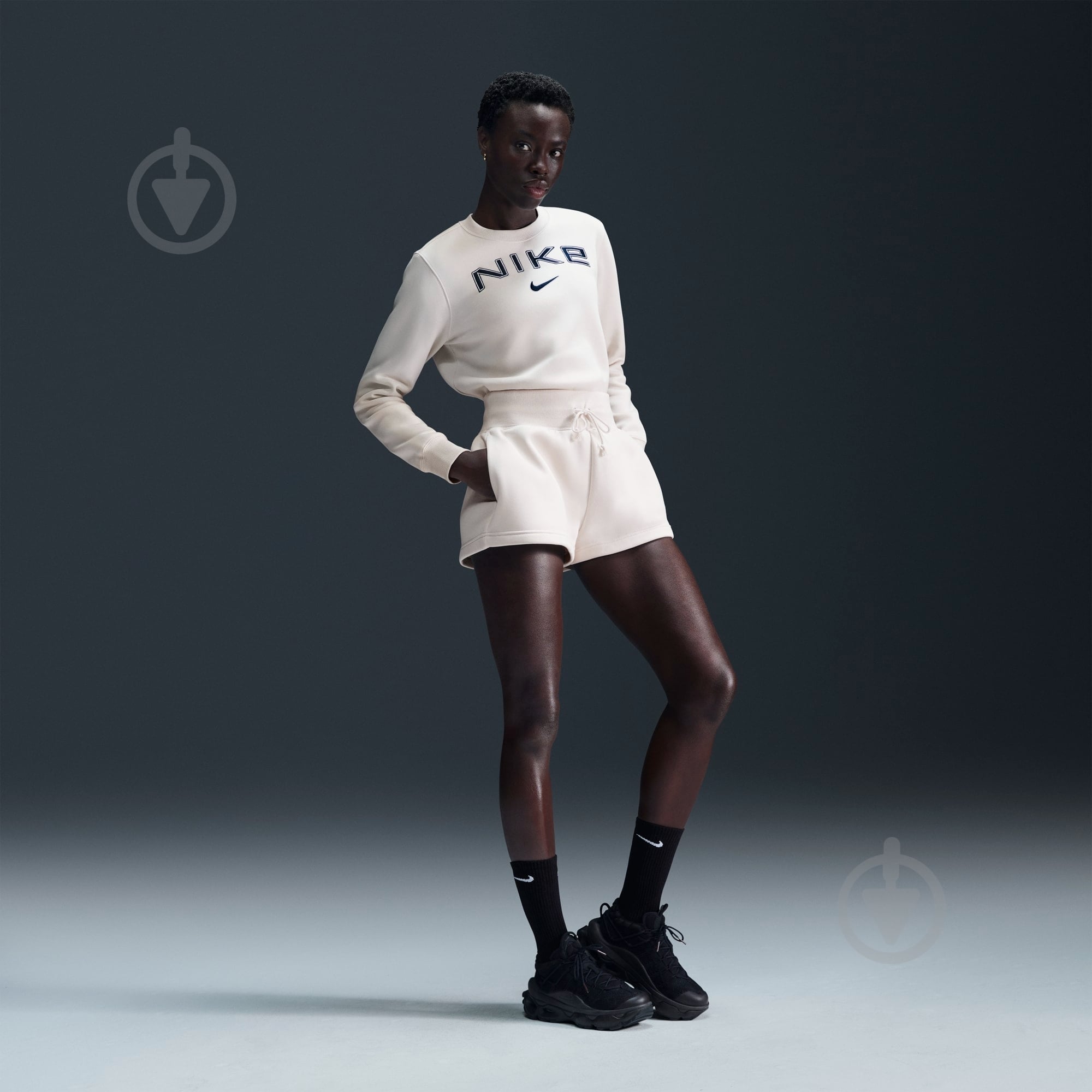 Шорти Nike W NSW PHNX FLC HR SHORT FD1409-104 р. S бежевий - фото 2