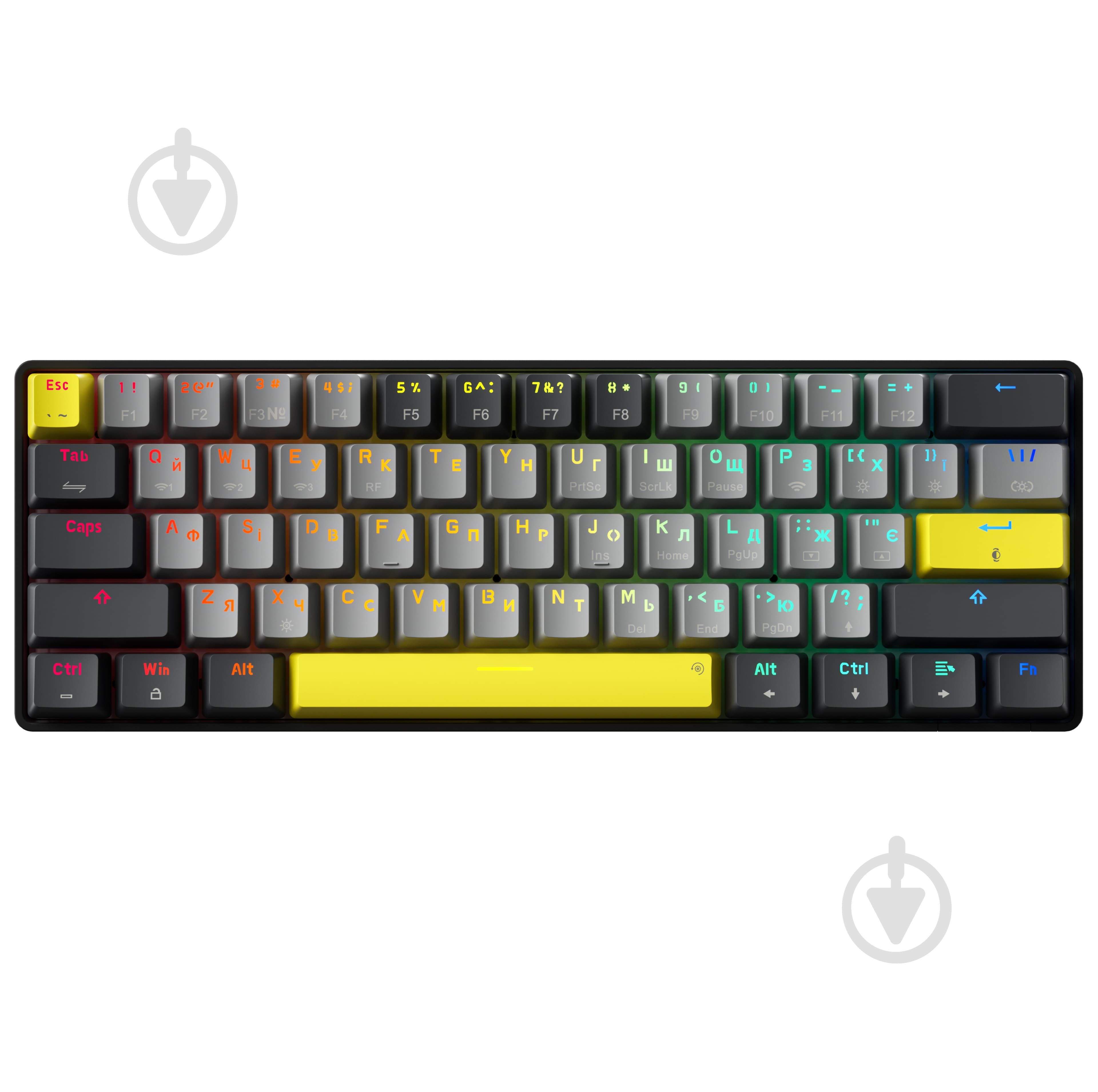 Клавиатура беспроводная GamePro (MK130R Pro) black/grey - фото 1