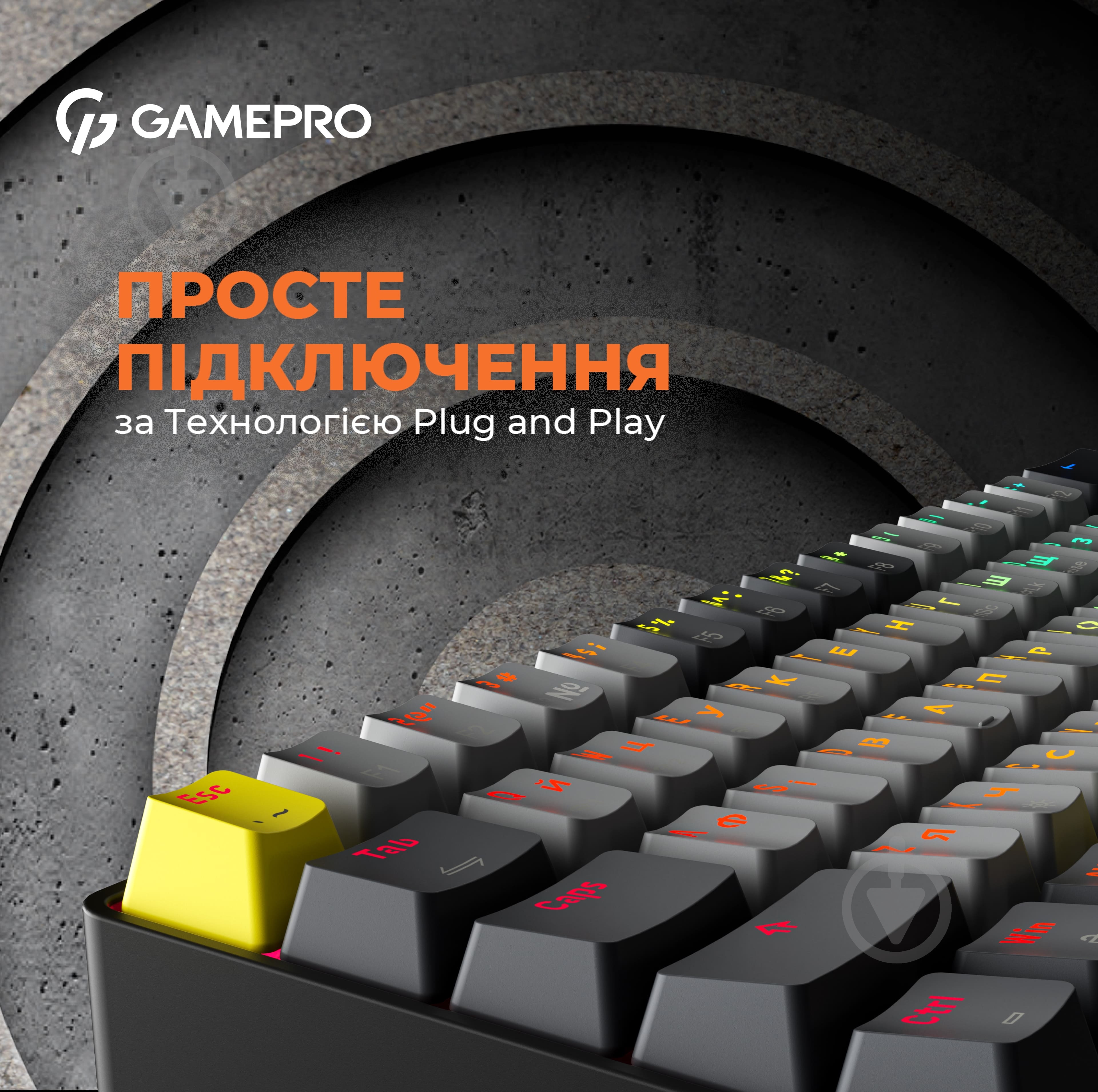 Клавиатура беспроводная GamePro (MK130R Pro) black/grey - фото 12