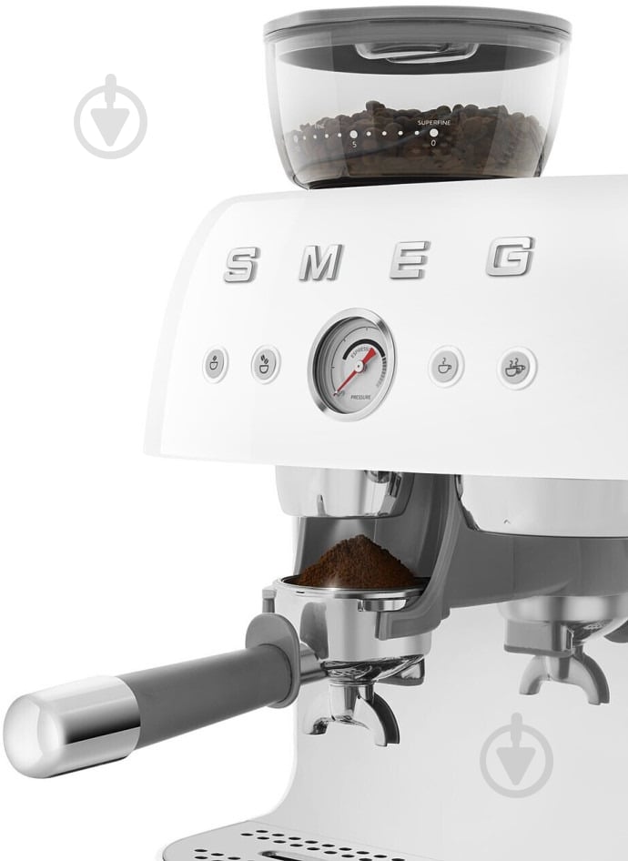Кофеварка рожковая Smeg EGF03WHEU белый - фото 13
