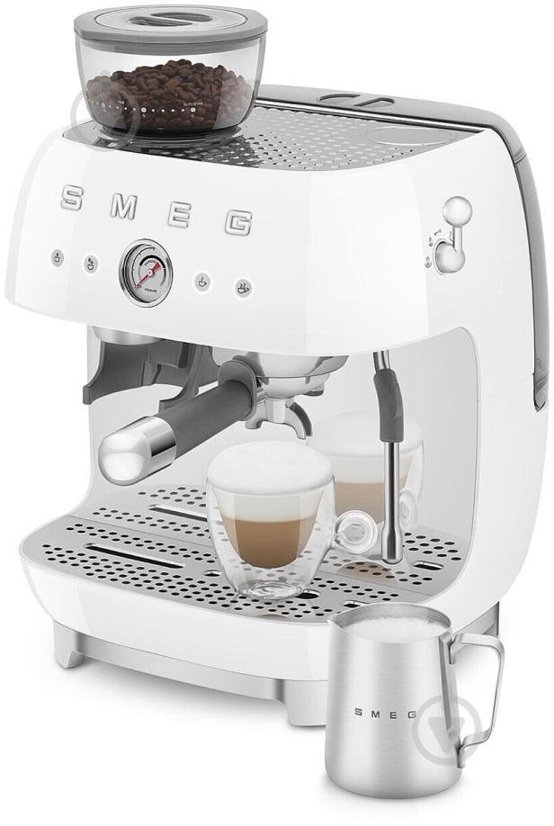 Кофеварка рожковая Smeg EGF03WHEU белый - фото 7