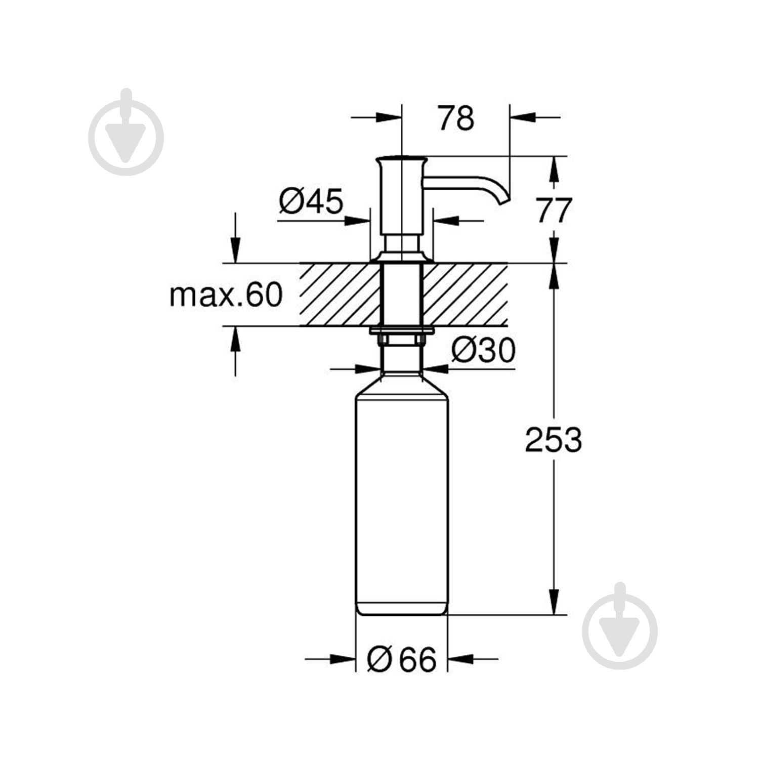 Дозатор Grohe для жидкого мыла Authentic 40537000 (CV030549) - фото 2