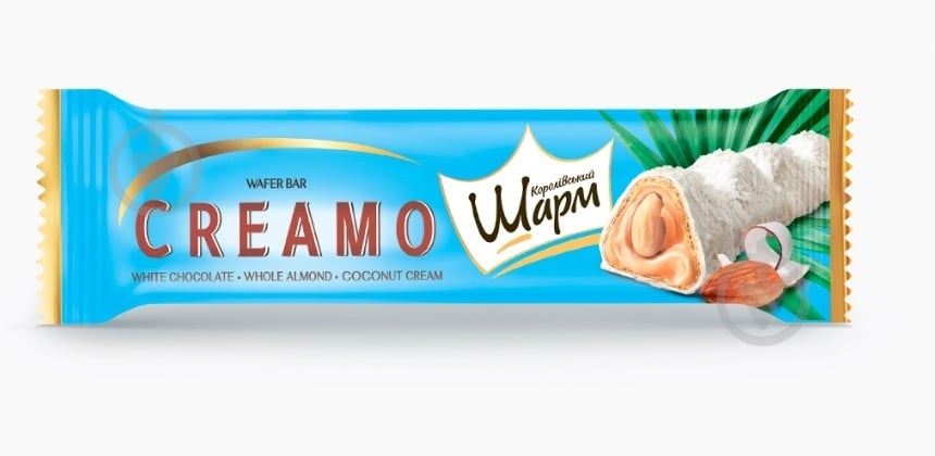 Батончик АВК Creamo с целым миндалём и кокосовым кремом 29 г - фото 1 Батончик АВК Creamo с целым миндалём и кокосовым кремом 29 г - фото 1
