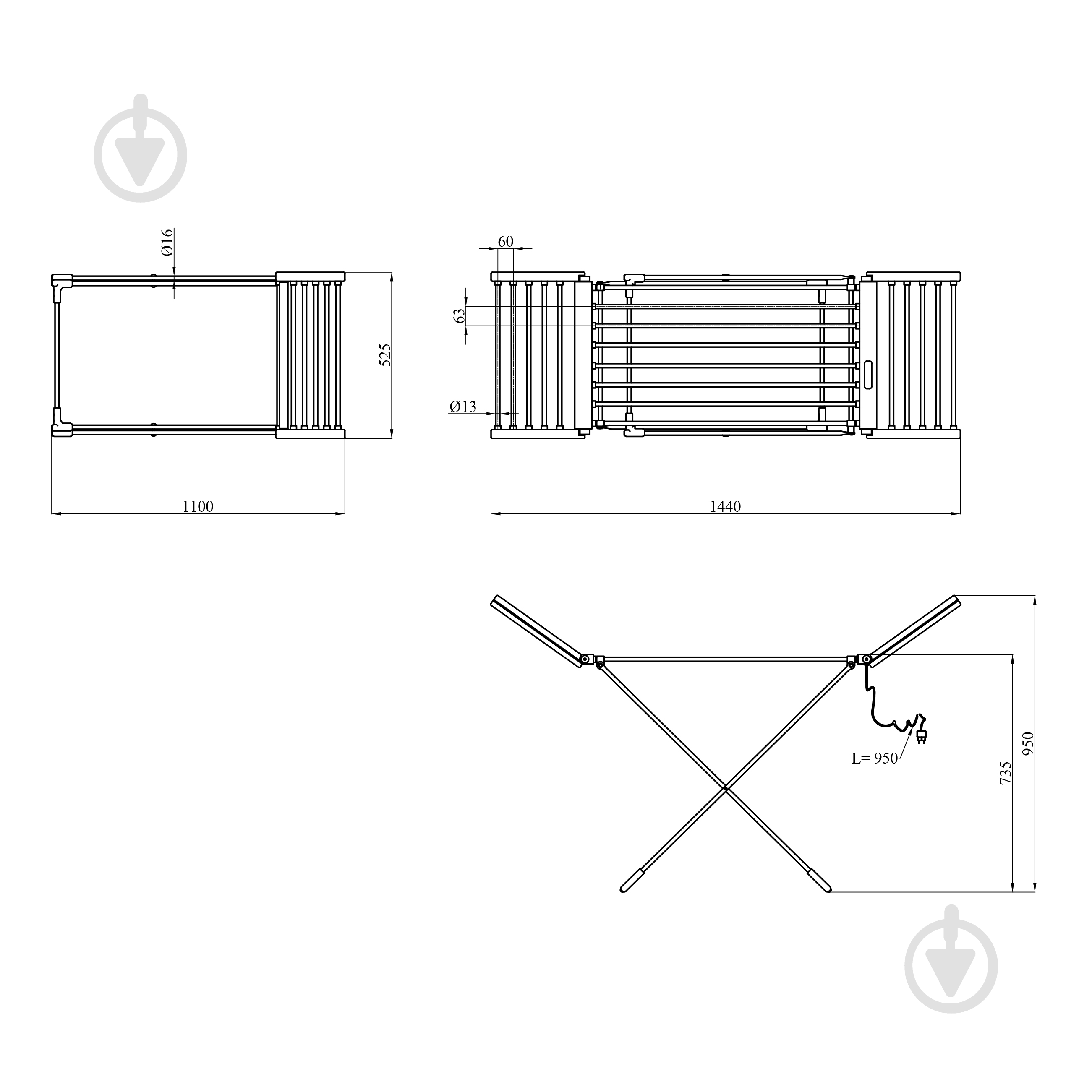 Сушарка для білизни Kroner KRP Hitze Diva WEI701T (CV035342) - фото 2 Сушарка для білизни Kroner KRP Hitze Diva WEI701T (CV035342) - фото 2