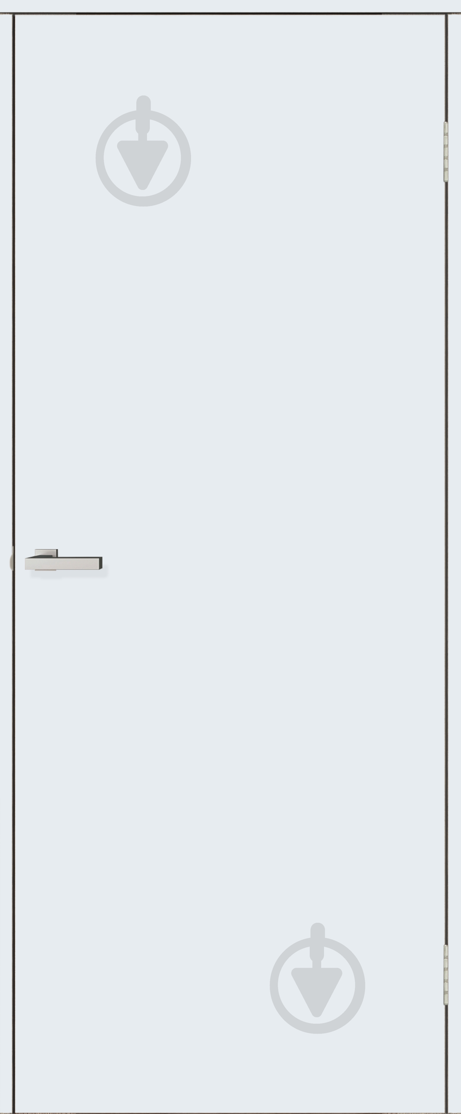 Блок дверний ОМіС R Глухе (гладке) 2H(2BB)+85EN під фарбування ПГ 950 мм білий - фото 1