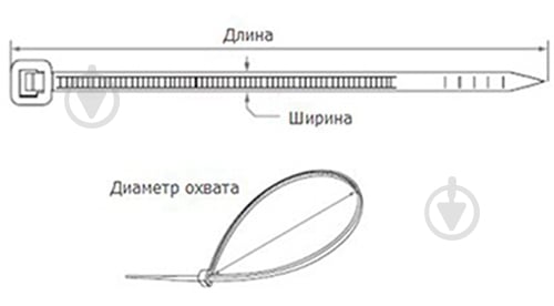 Хомут пластиковый MasterTool 2,5х100мм 100 шт. 20-1802 - фото 3