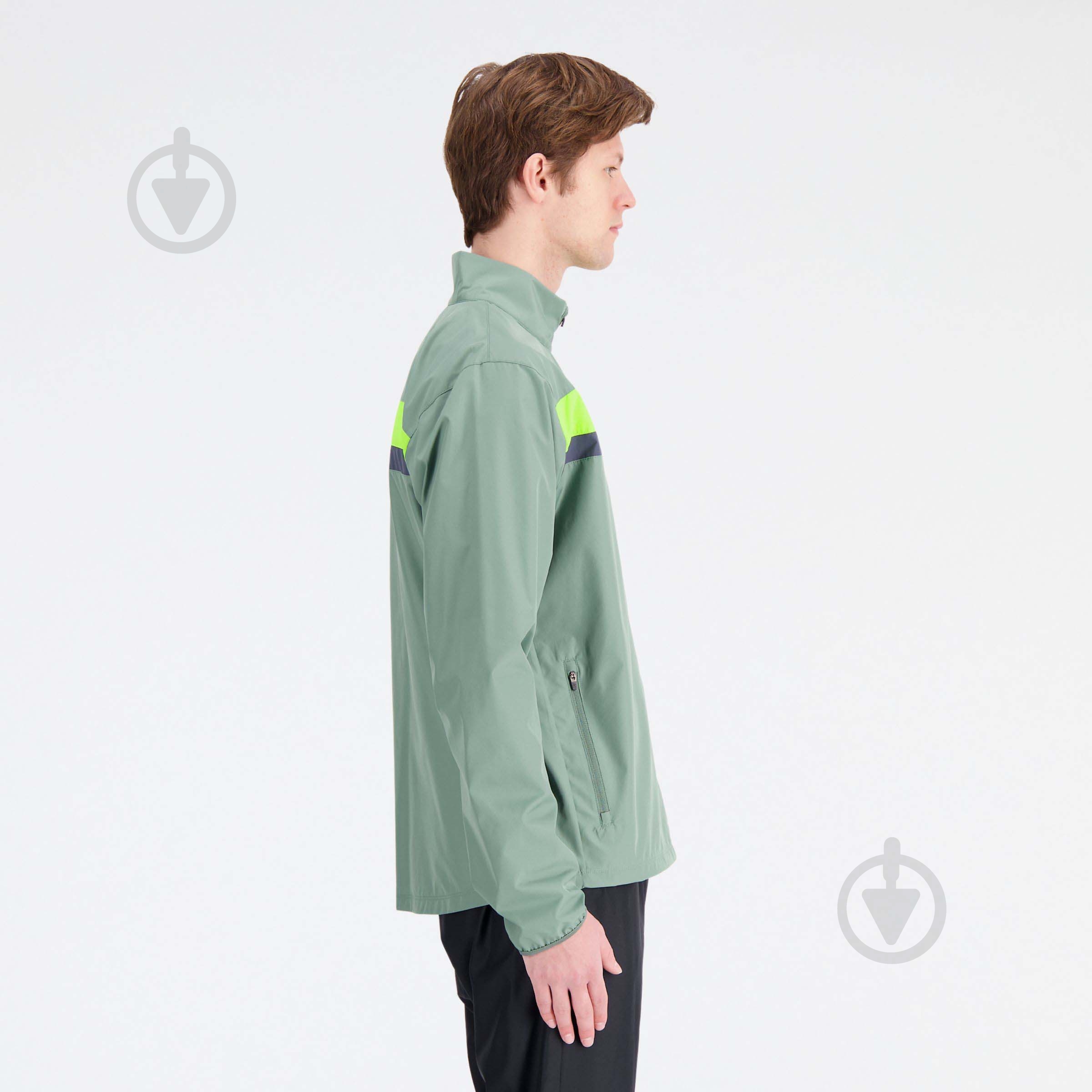 Куртка мужская New Balance ACCELERATE JACKET MJ23236DKJ р.L зеленая - фото 3