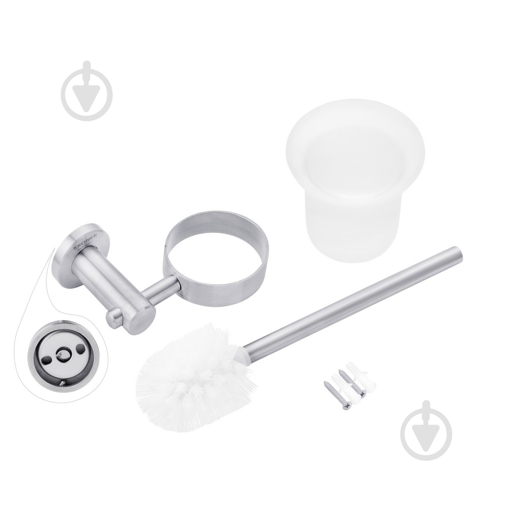 Йоржик для унітаза Kroner KRP Edelstahl Klassisch ESG3710 (CV025648) - фото 3 Йоржик для унітаза Kroner KRP Edelstahl Klassisch ESG3710 (CV025648) - фото 3