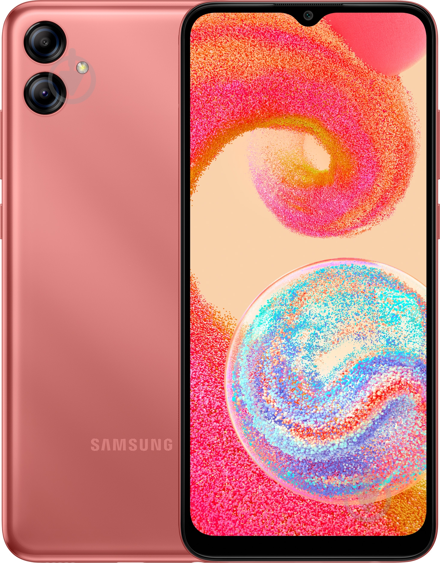 Смартфон Samsung Galaxy A04e 3/32GB copper (SM-A042FZCDSEK) - фото 1 Смартфон Samsung Galaxy A04e 3/32GB copper (SM-A042FZCDSEK) - фото 1