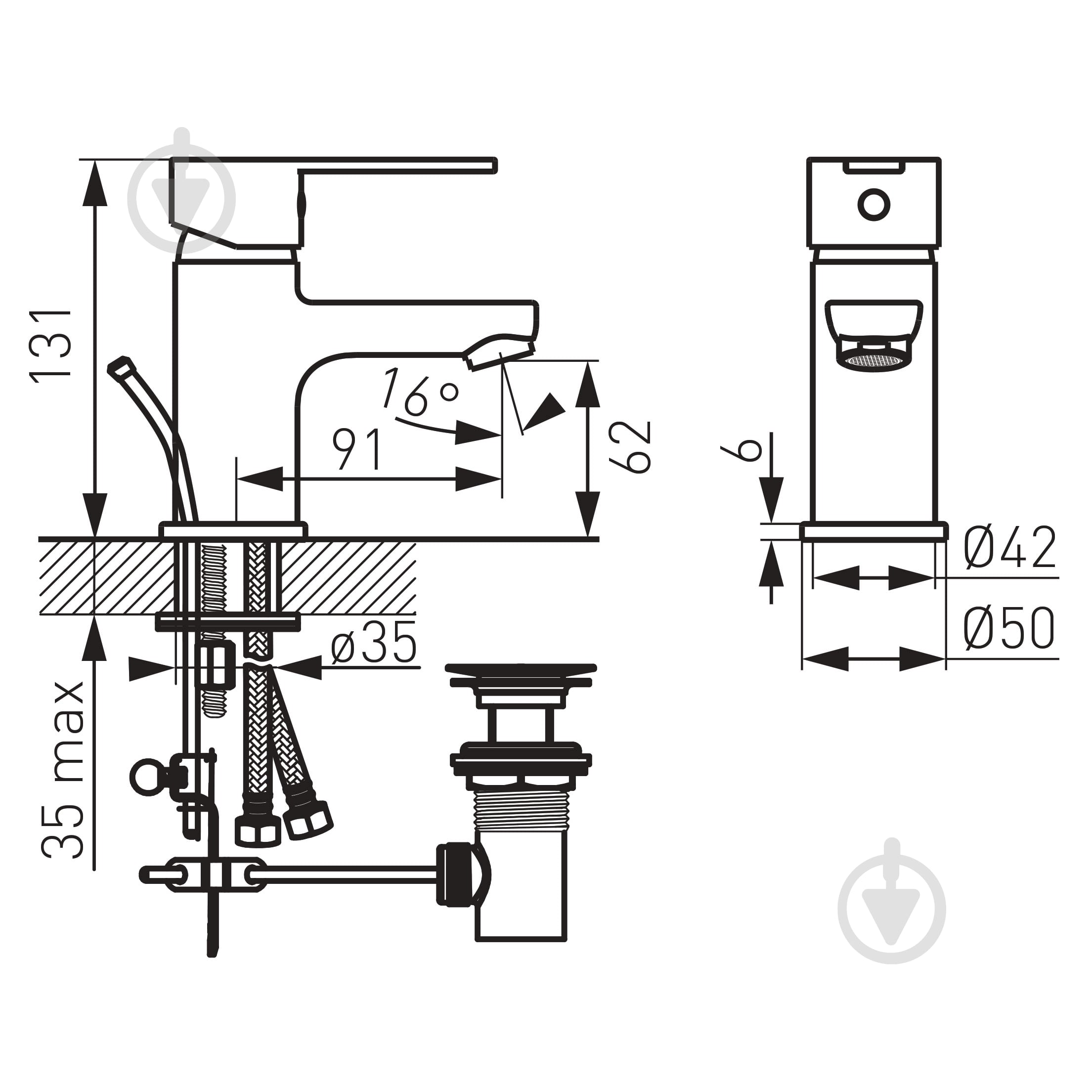 Смеситель для умывальника Ferro Savio BSV2 - фото 2