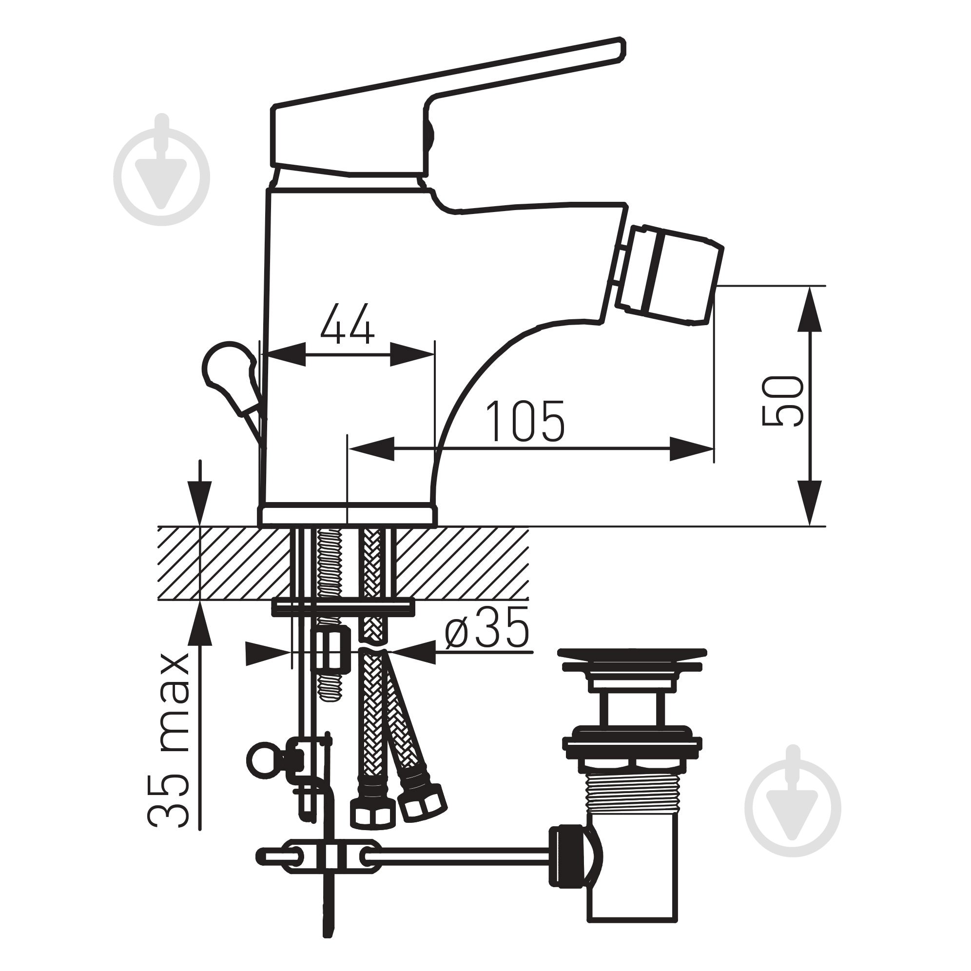 Смеситель для биде Ferro Smile BSM6 - фото 2